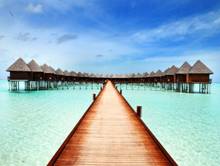Мальдивы, бунгало - Бесплатные обои для рабочего стола